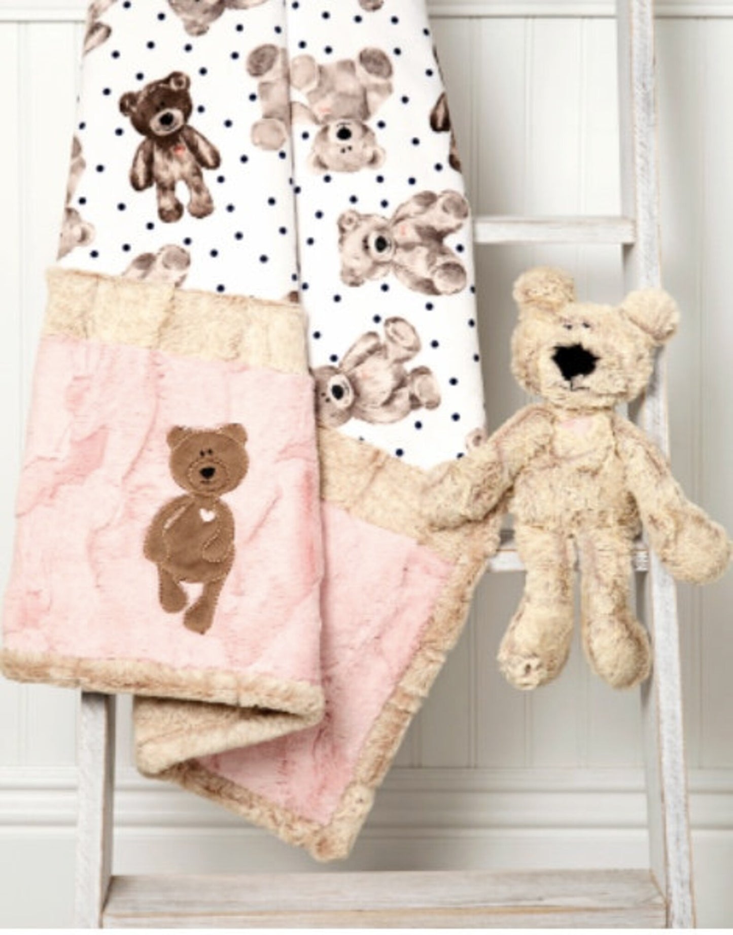 Shannon Fabrics Cuddle® Buddies Kit Kimberbear- Blue or Pink - Shannon Fabrics- Minky Cuddle Blanket Kit