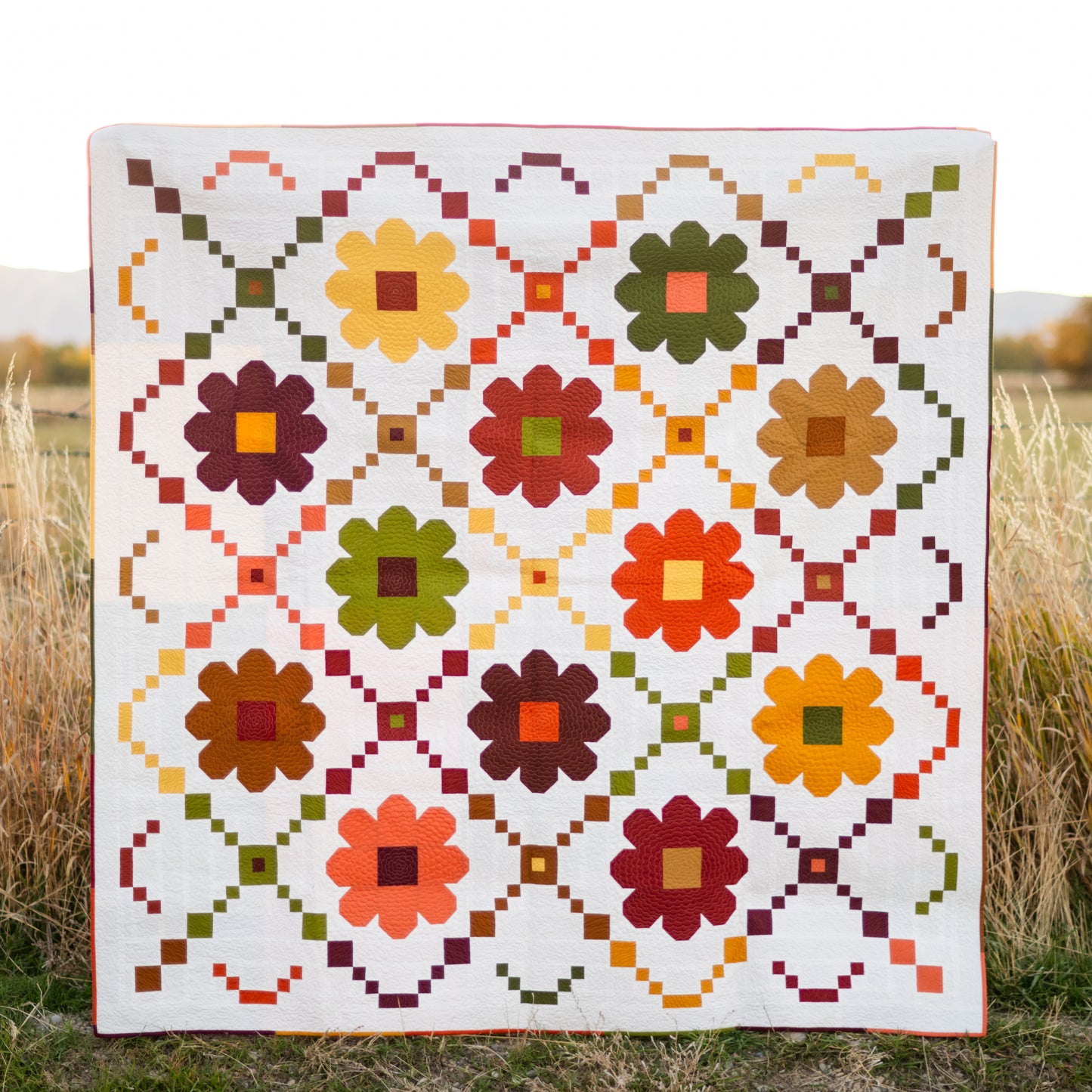 Fall Sew Along - Daisy Chain - KIT + DOUBLE LUSH VELVET BACKING + LONGARMING!