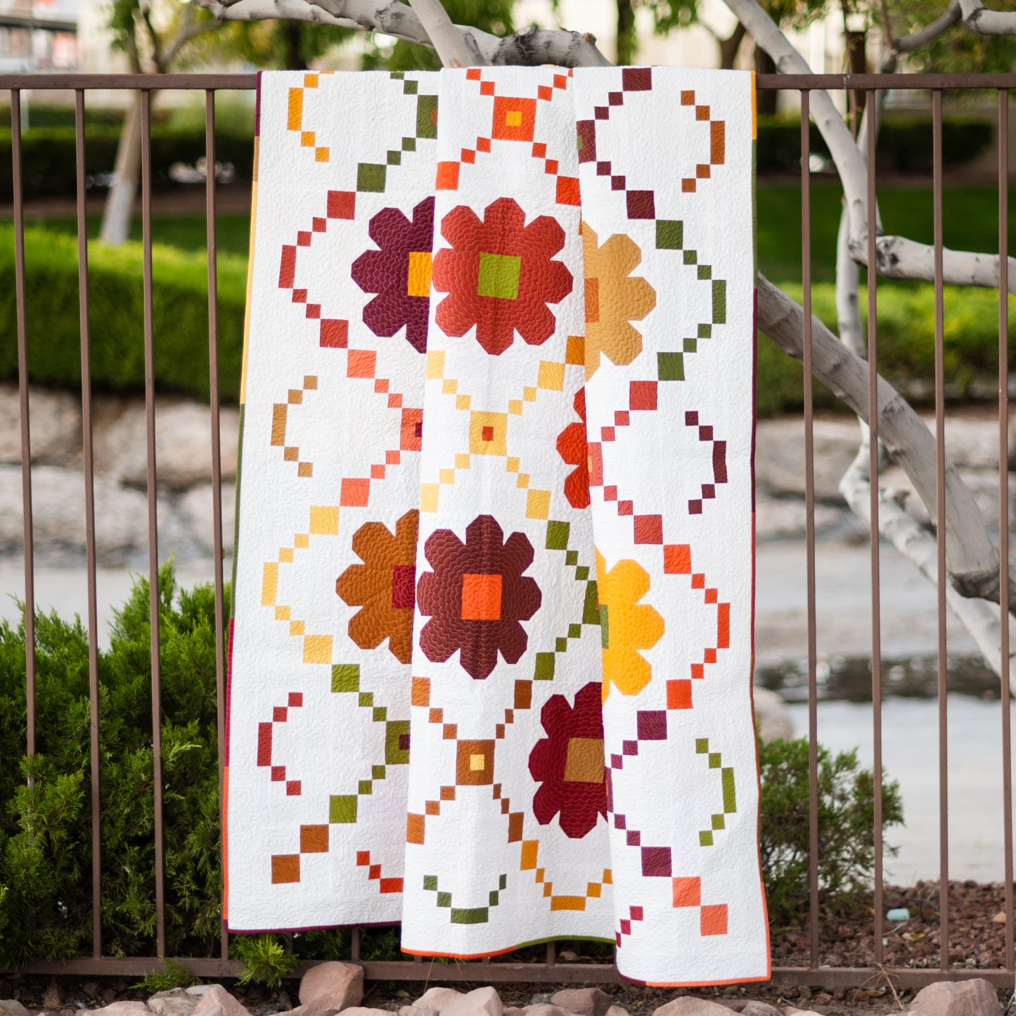 Fall Sew Along - Daisy Chain - KIT + DOUBLE LUSH VELVET BACKING + LONGARMING!