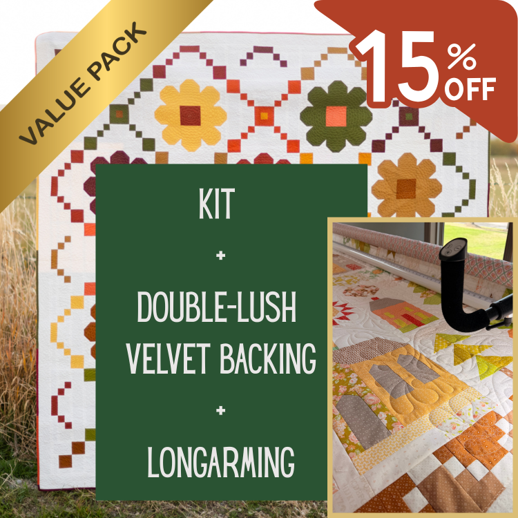 Fall Sew Along - Daisy Chain - KIT + DOUBLE LUSH VELVET BACKING + LONGARMING!